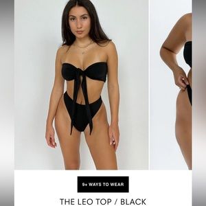 437 Leo Black Bikini Top